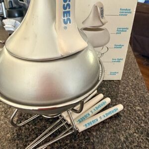 Hershey's Silver Fondue Set